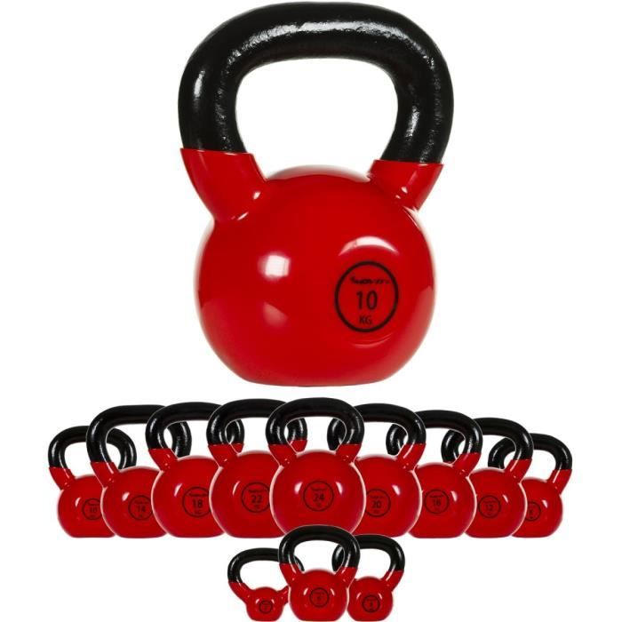MOVIT Poids Kettlebell en fonte vinyle, 10kg