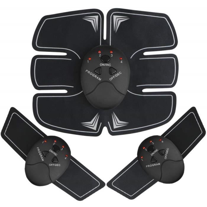 SHENGMI Electrostimulateur Musculaire,EMS Ceinture Abdominale,Appareil Abdominal Massage,Abdominal-Bras-Cuisses Muscle Stimulateu