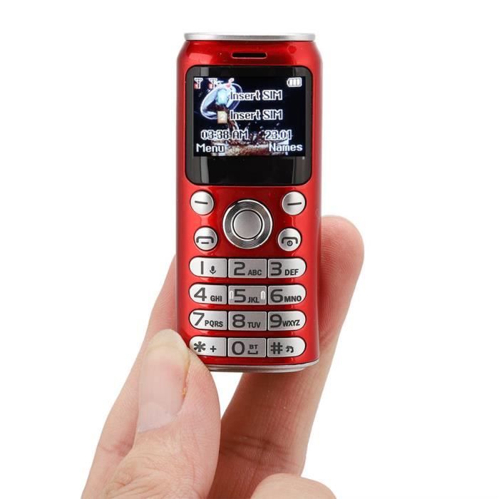 Tbest Téléphone portable pour étudiants K8 Bluetooth Dialer Mini Enfants Enfants Étudiant Téléphone portable à double carte