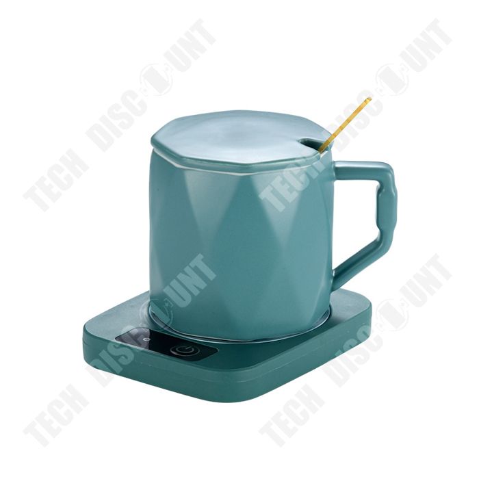 Meilleurs prix pour TD® Sous-verre chauffant thermostatique accompagné d'un mug en céramique 55 degrés Celsius Mug chaud pour le bureau et la maison