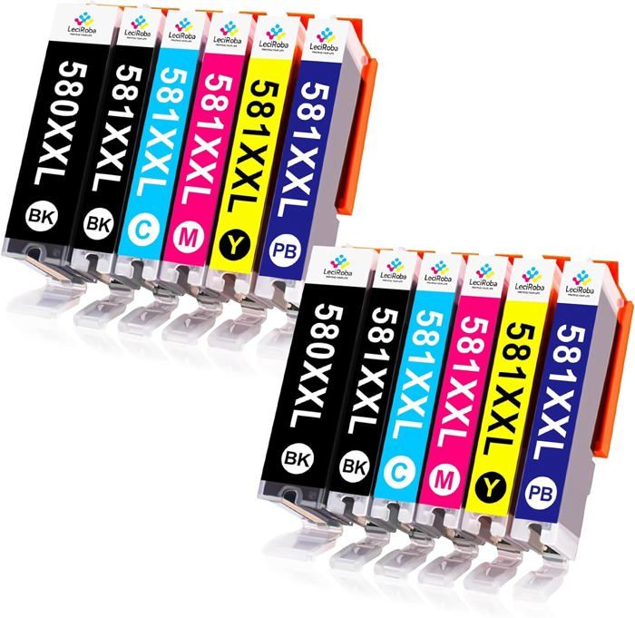 Cartouches D'encre 580XXL 581 XXL Pour Canon 580 581 Multipack Et Canon PGI-580 XXL CLI-581 XXL - View #3