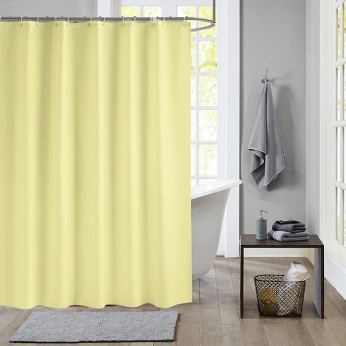 Rideau De Douche PEVA Sans Crochets ABLUEN – 180 X 188 Cm, Calibre 8 – Imperméable, Sans PVC – Finition Givrée