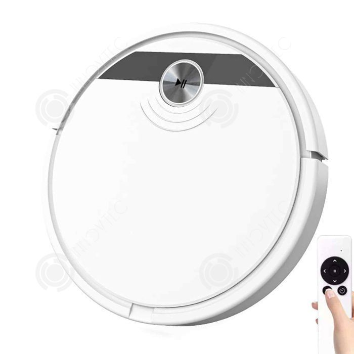 Robot aspirateur PASSIONOVA 1800PA  2000mAh 6 modes de nettoyage Balayage lavage et aspiration tout-en-un Télécommande Blanc - Passionova