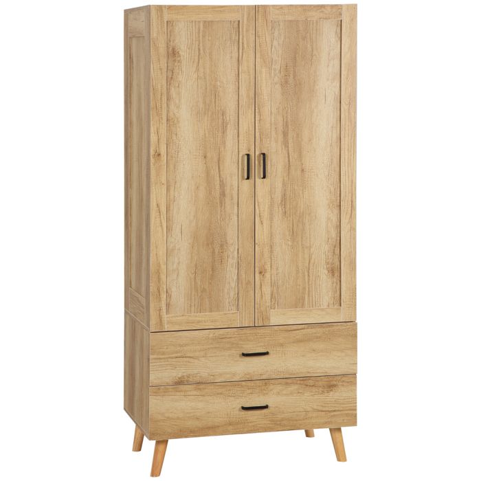 HOMCOM - Penderie - Panneaux de particules - 80x54x180cm - Bois naturel