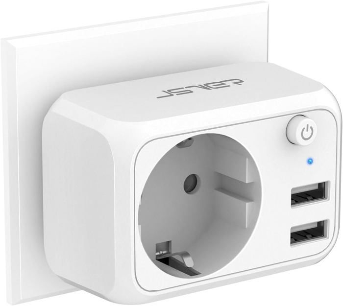 Mini Multiprise Mini Chargeur Usb Multiprise 3 En 1 Prise Usb Avec 2 Ports Usb 2,4A ...