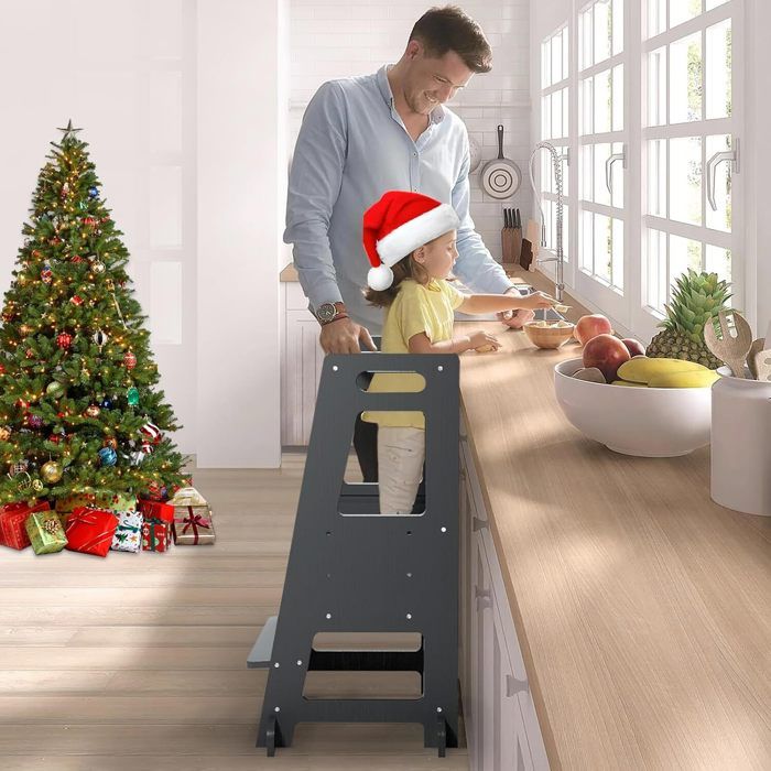 Tour dobservation Montessori avec étagères Ajustables pour Enfants Montessori Learning Wood Kitchen Helper Tour dapprentissage
