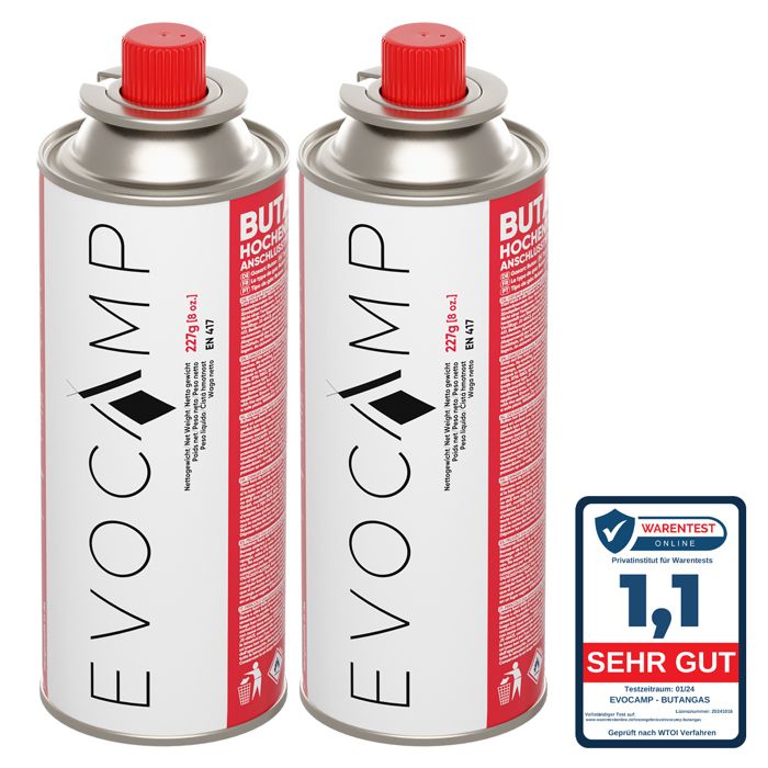 Réchaud De Camping Gaz ZMC + 2 Cartouches 227g - Noir - 1 Feu - Pliable