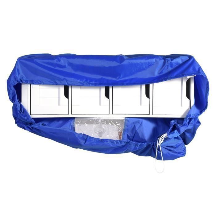 Housse De Protection Climatiseur Extérieur - Étanche Anti-poussière, Polyester Argenté, Taille 86x35x60 Cm