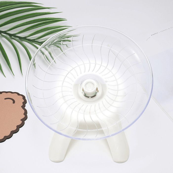 Roue dexercice silencieuse pour hamster roue dexercice de 18 cm roue dexercice en plastique pour petits animaux blanche