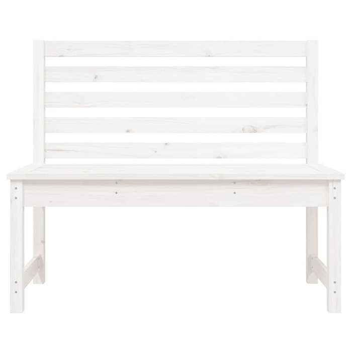 Sale 2026 Banc de jardin - BURKE - Banquette balcon - blanc 109 cm - bois massif de pin BB664