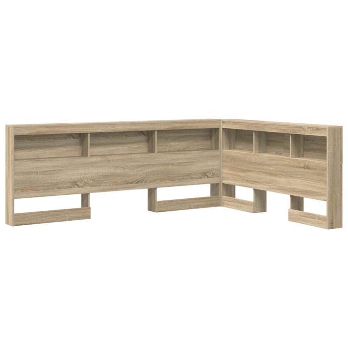 Tête de lit avec rangement - vidaXL - Chêne Sonoma - Bois dingénierie - 178x218x77 cm - Design moderne