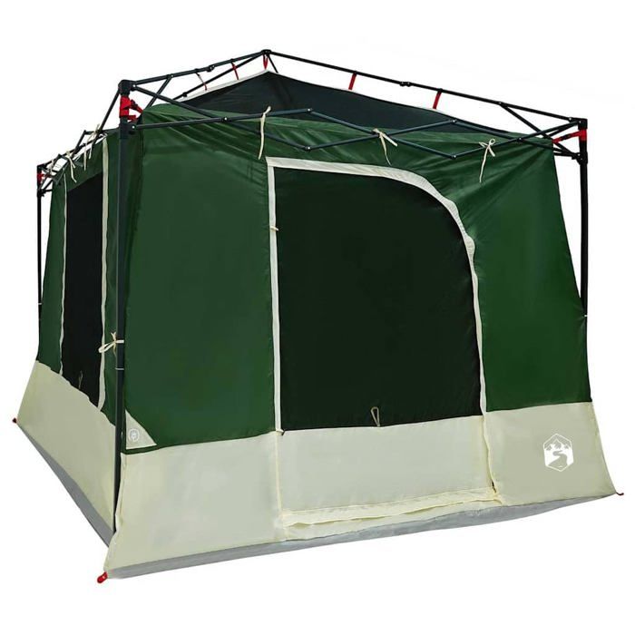 Tente intérieure dôme - vidaXL - Vert - 290x288x234 cm - Taffetas - 6 personnes - 2 portes - 4 fenêtres - E-Port