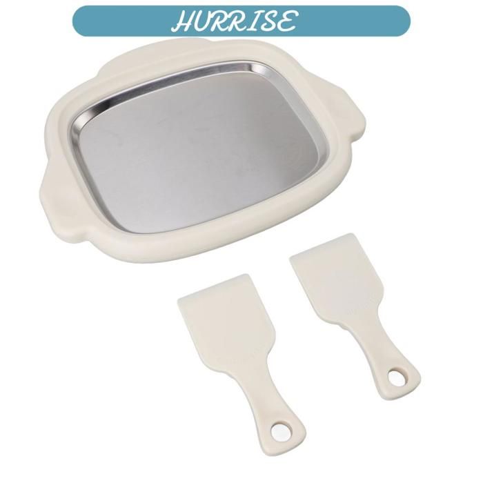 Sonew Machine à frire la glace Machine à Frire à Glace Avec 2 Pelles 304 Plaque En Acier Inoxydable Glace table accessoire