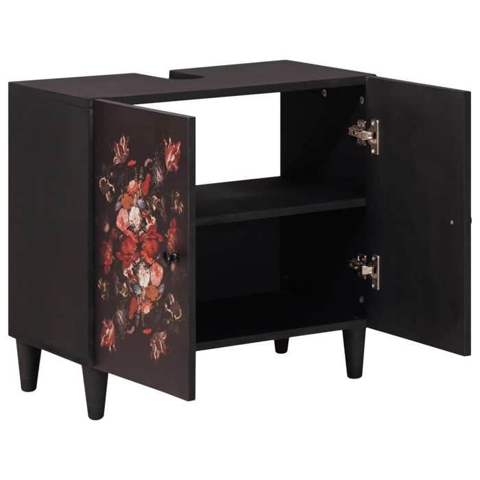 En solde Armoire dévier - Meuble de bain - avec stockage Multicolore 62x33x58 cm L3754
