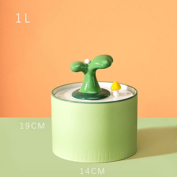 Fontaine deau automatique en céramique - Phoesky - 1L - Pompe silencieuse - USB - Céramique - Vert