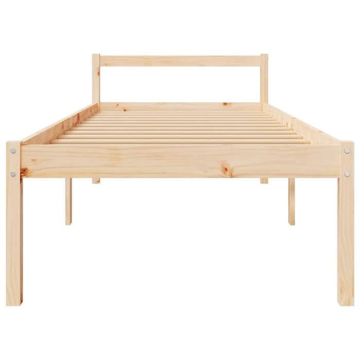 Structure de lit 90x190cm VIDAXL CHIC Lit pour personne âgée pour chambre sans matelas L6520