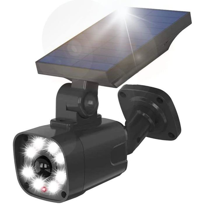 Projecteur solaire extérieur - EVERWOL - Détecteur de mouvement PIR - Éclairage LED 1050 lumens - Étanche IP65