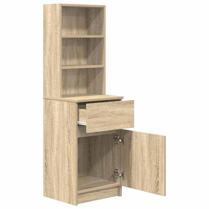 Table de chevet chêne sonoma 39x35x125 cm bois d’ingénierie_2 ans garantie_98005