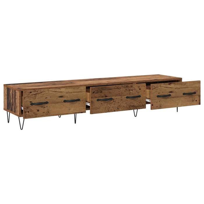 Meuble TV Bois ancien 150 x 36 x 30 cm Bois dingénierie_2 ans garantie_62309
