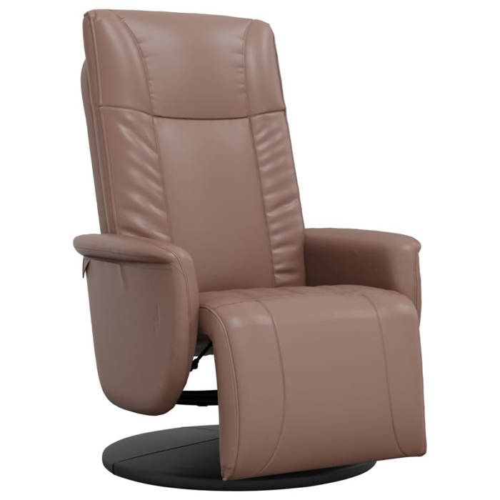 1 PLACE Fauteuil inclinable - VIDAXL - Dossier/repose-pied réglables - marron similicuir 71x90x105 cm F3600