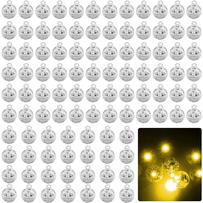 100 pièces LED Balloon Lumière Boule Lumineuse pour Noël Ballon Lumineux Ballons Lampes Lumières Rond Lampe DECORATION LUMINEUSE