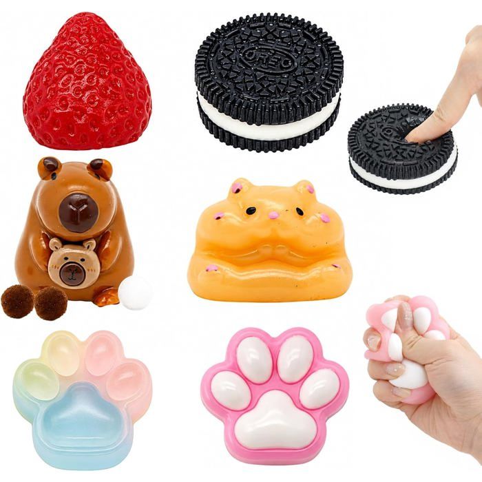 Lot De 6 Taba Squishy Set Squeeze Fidget Jouets Anti Stress Lot De 6 Taba Squishy Set Squeeze Fidget Jouets Anti Stress