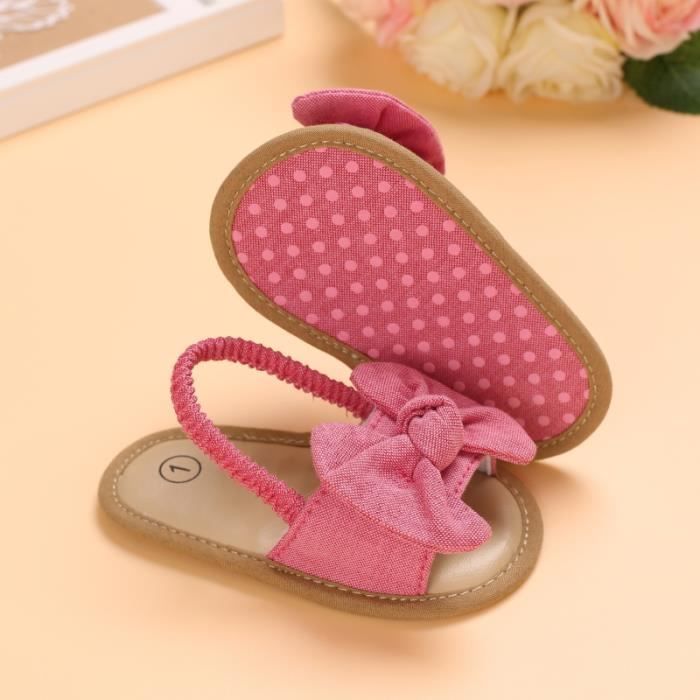 Chaussures de princesse décontractées pour enfants, sandales à nœuds