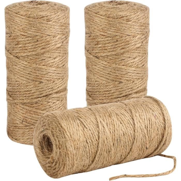 3 PCS Ficelle Jute 2mm, Ficelle de Jardinage Corde Chanvre Corde — free download