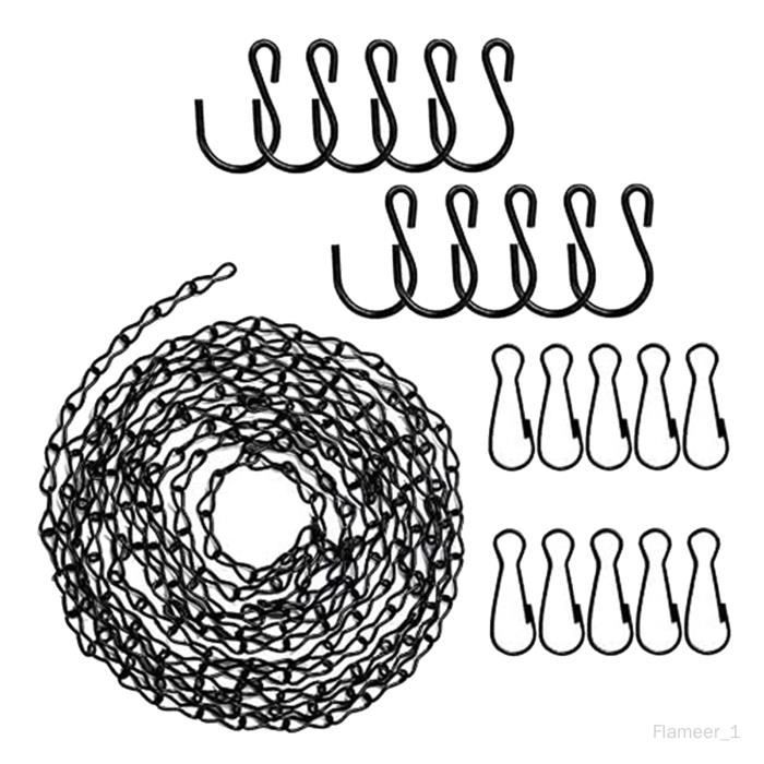 Lot De 8 Chaînes De Rechange Pour Paniers Suspendus – 35,6 Cm, Acier Zingué, Métallique, Onestopdiy