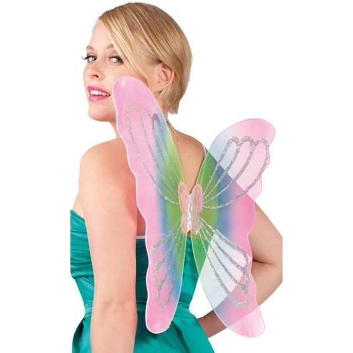 Ailes De Fée Pour Enfant – Set Déguisement Papillon – Baguette & Diadème – 3-12 Ans – Costume Festival – Tissu Dégradé