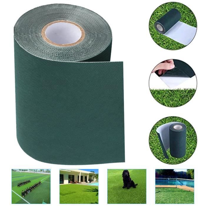 Bande de gazon artificiel vert d'herbe auto-adhésif du tapis de pelouse  150mm*10m - Cdiscount Jardin