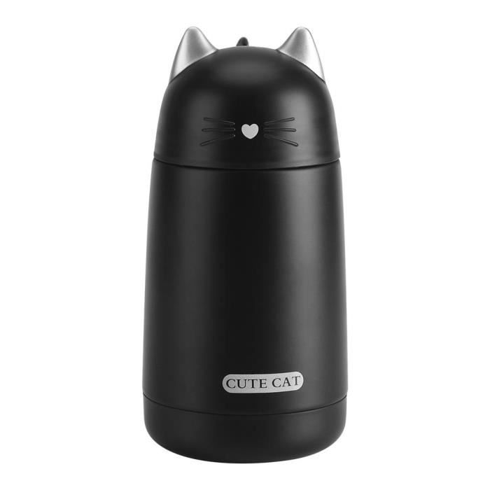 Bouteille thermos isotherme acier inoxydable double paroi 330 ml Chat Cute Cat 