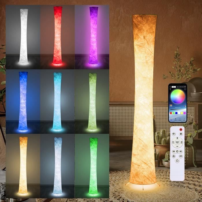 Lampadaire à Arc Design – 3 Lumières RGB, Télécommande, Dimmable – Hauteur 190 Cm – Moderne, Salon, Chambre
