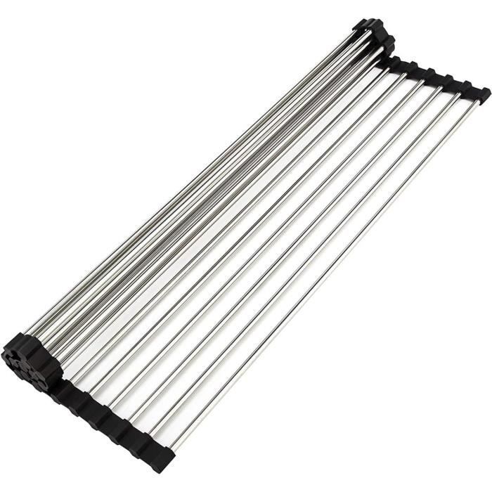 Égouttoir à Vaisselle Encastrable Idor Store – Acier Inoxydable Et Blanc, Base à Ressort (Neuf, Italie)