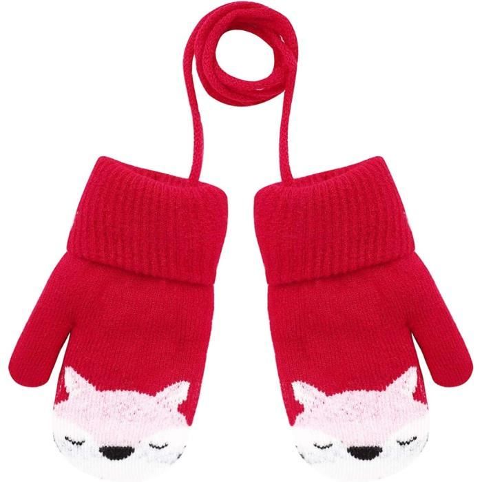 4 paires de gants en polaire pour enfants, gants doux épais épais chauds  pour l'hiver, pour garçons et filles 