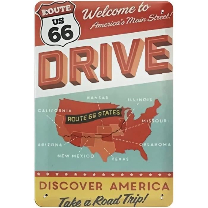 Plaque Murale Vintage En étain 'Le Petit Chat' - 30 X 20 Cm, Multicolore, Décoration Rétro