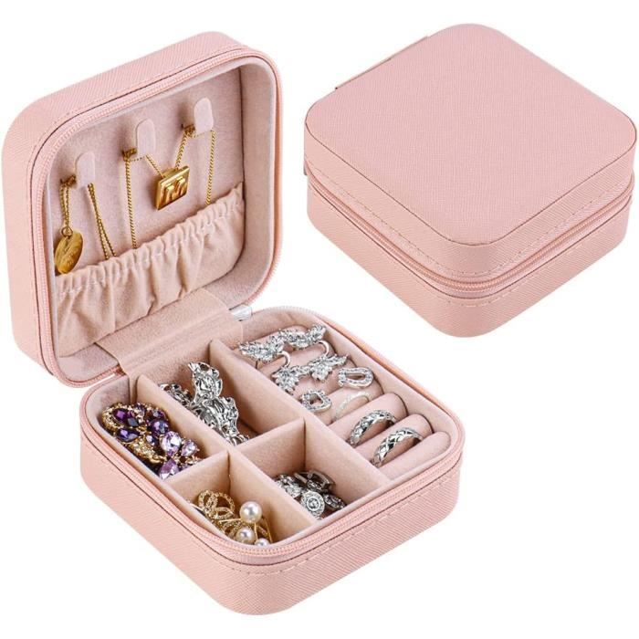 UVBDF Petite Boîte à Bijoux De Voyage En Cuir Avec Motif Chevaux En Course - Compacte Et Élégante