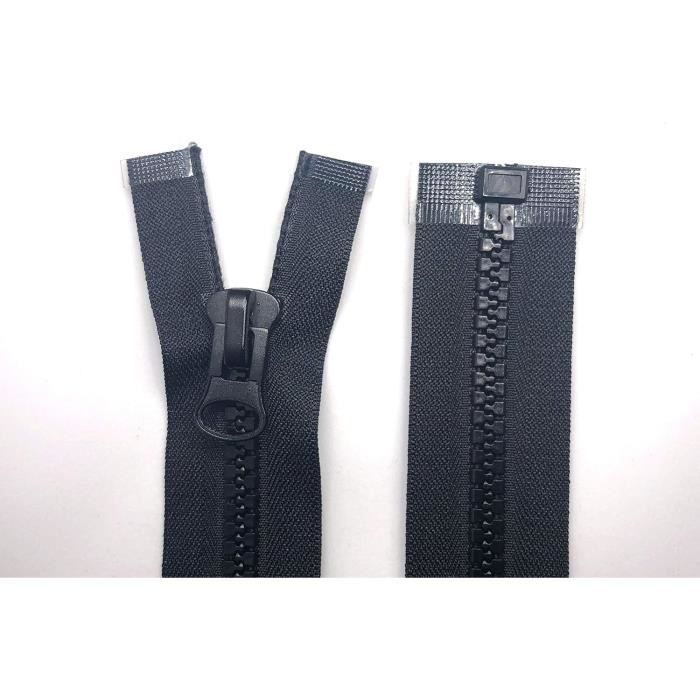 Lot De 2 Fermetures Éclair Étanches 35 Cm - #5, Noir, TPU Pour Manteaux Et Vestes
