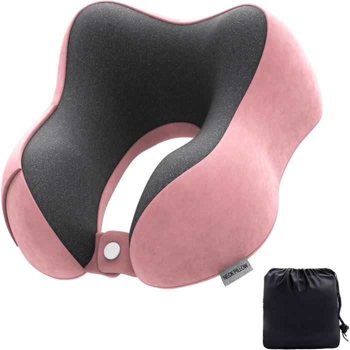 Coussin Voyage, Oreiller De Voyage, Coussin De Voyage En Mousse à Mémoire Forme, Coussin Avion, Oreiller Cervical Avec Masque Pour Dormir, Bouchons D' Oreilles & Sac De Rangement, Pour Voyage, Gris