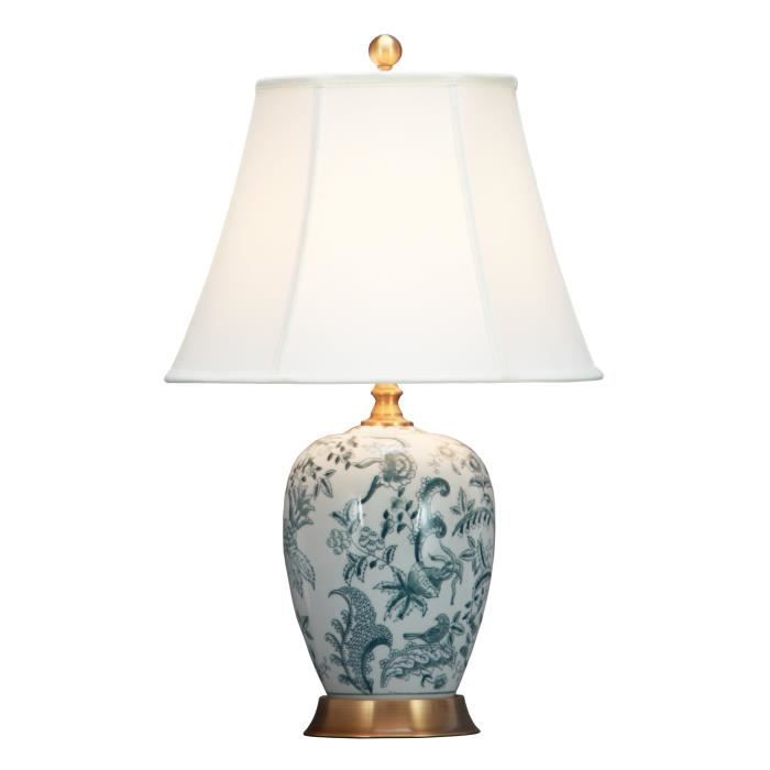 Fine Asianliving Lampe de Table Chinoise Blanche