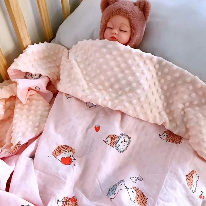 Couverture Plaid 70x100cm Coton Ultra Doux Bebe Pois Couverture Couverture Enfant Doux Et Chaud Hedgehog Cdiscount Puericulture Eveil Bebe