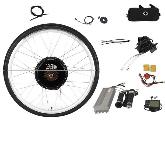 Kit de Vélo Electrique Kit de Conversion pour Vélo Electrique E-Bike Conversion Kit pour Roue (48V 28'' 1000W)
