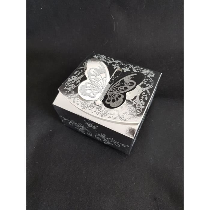 Home Garden Wedding Supplies Card Boxes Wishing Wells 50 Boites A Gateaux Mariage Bapteme Papillon Motif Floral Paillete Btg3