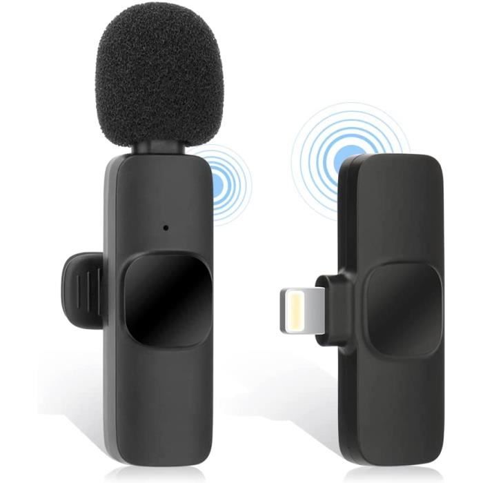 Micro Cravate sans Fil pour iPhone - Mini Microphone Wireless Lavalier  2.4GHz Réduction du Bruit pour ,Tiktok [257] - Cdiscount TV Son Photo