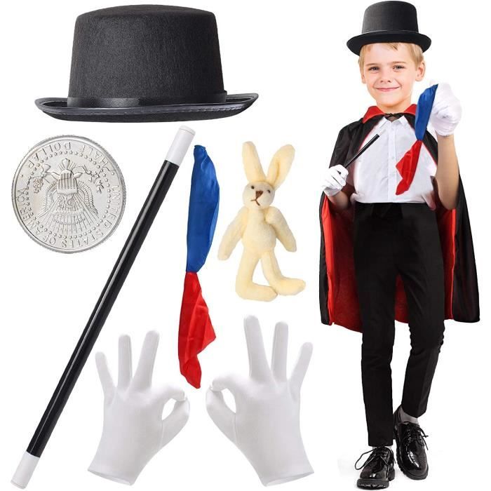 Kit Magie Pour Enfants PATIFEED - Costume De Magicien Et Accessoires - Pour 6-12 Ans - Idée Cadeau Anniversaire Ou Noël