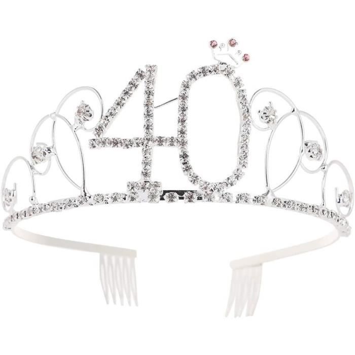 40Tiara Anniversaire Couronne de Mariage pour Femme avec Strass[1087 ...