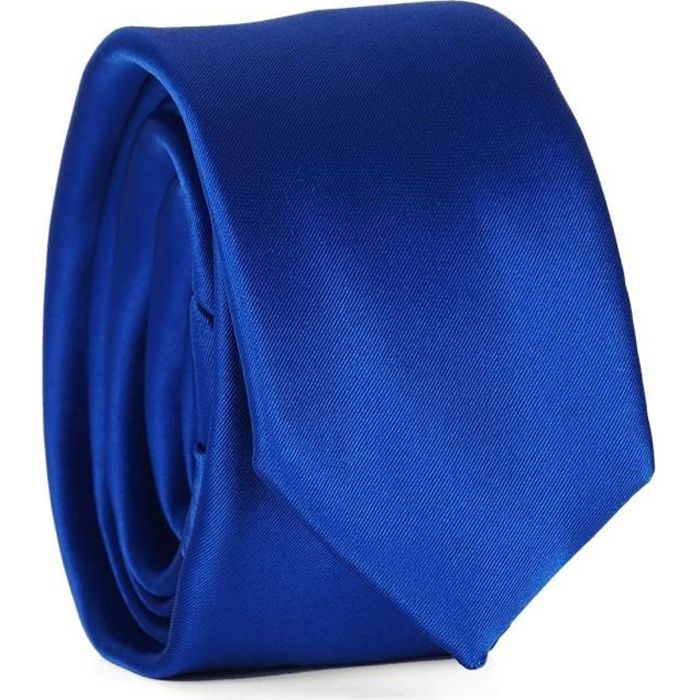 Homme Bleu Premium satin de soie Solid Plain tie cravate classique mariage formel