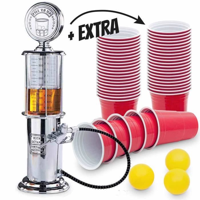 Set distributeur de boissons - distributeur rétro avec robinet, y compris  50 gobelets de fête rouges - Cdiscount Electroménager