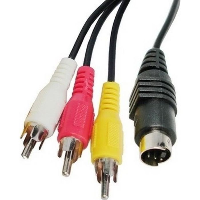 KVSERT Câble S-Vidéo Vers 3 RCA - 1,5m - Conversion 4 Broches Mâle Vers 3 Connecteurs Mâles