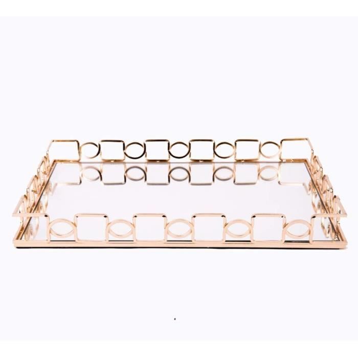 PLATEAU,B--Plateau De Rangement Ovale Rétro, Bleu Miroir, Produits De